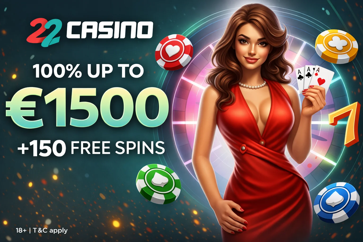 22Casino welcome bonus